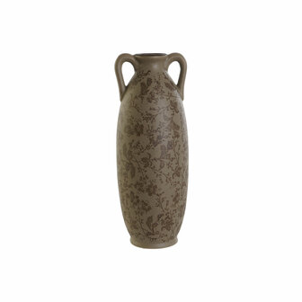 Vaas Home ESPRIT Bruin Groen Keramiek Blad van een plant 13 x 13 x 35 cm 1