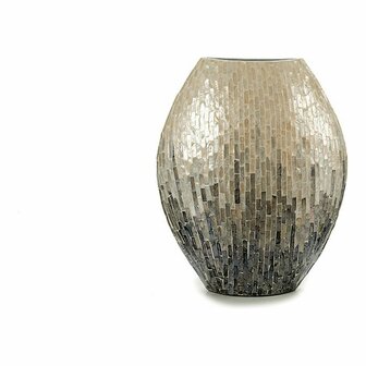 Vaas Hout Grijs Parelmoer DM (18 x 44,5 x 40 cm) 1