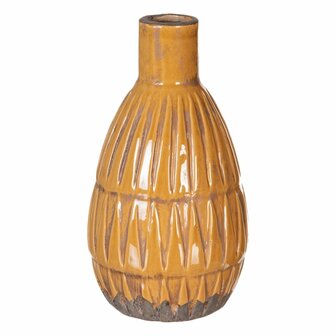 Vaas 14 x 14 x 25,5 cm Keramisch Mosterd 1