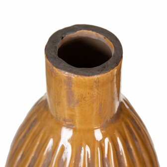 Vaas 14 x 14 x 25,5 cm Keramisch Mosterd 4