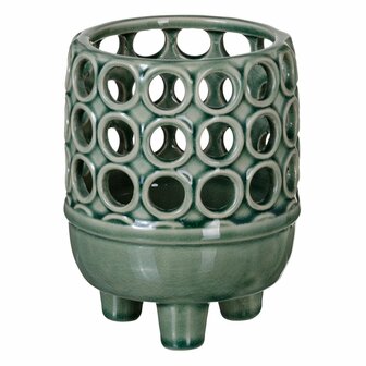 Vaas 12,5 x 12,5 x 15,5 cm Keramisch Groen 1