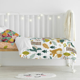 Dekbedovertrek set HappyFriday Moshi Moshi Harvestwood Multicolour Wieg voor baby&amp;apos;s 2 Onderdelen 4