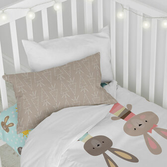 Dekbedovertrek set HappyFriday Moshi Moshi Rabbit Family Multicolour Wieg voor baby&amp;apos;s 2 Onderdelen 3