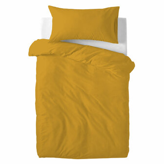 Dekbedovertrek set HappyFriday Basic Kids Mosterd Wieg voor baby&amp;apos;s 2 Onderdelen 5