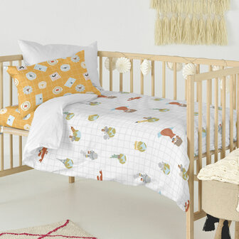 Dekbedovertrek set HappyFriday Mr Fox World trip Multicolour Wieg voor baby&amp;apos;s 2 Onderdelen 4