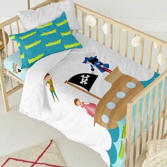Dekbedovertrek set HappyFriday Mr Fox Flying boy Multicolour Wieg voor baby&amp;apos;s 2 Onderdelen 2