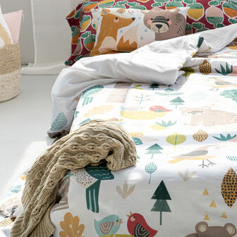Dekbedovertrek set HappyFriday Moshi Moshi Harvestwood Multicolour Bed van 80/90 2 Onderdelen 3