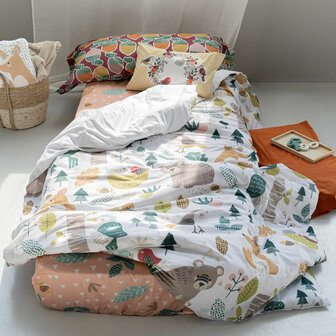 Dekbedovertrek set HappyFriday Moshi Moshi Harvestwood Multicolour Bed van 80/90 2 Onderdelen 4