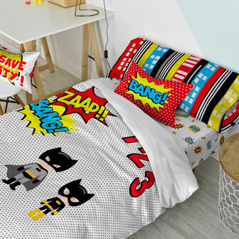 Dekbedovertrek set HappyFriday Mr Fox Bat Multicolour Bed van 80/90 2 Onderdelen 4