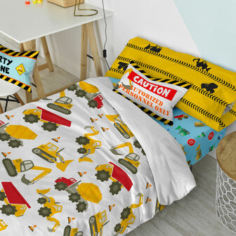 Dekbedovertrek set HappyFriday Mr Fox Machinery  Multicolour Bed van 80/90 2 Onderdelen 4
