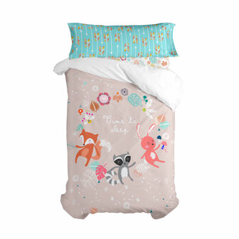 Dekbedovertrek set HappyFriday Moshi Moshi Fantasy Multicolour Bed van 80/90 2 Onderdelen 1
