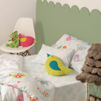 Dekbedovertrek set HappyFriday Mr Fox Little birds Multicolour Bed van 80/90 2 Onderdelen 4