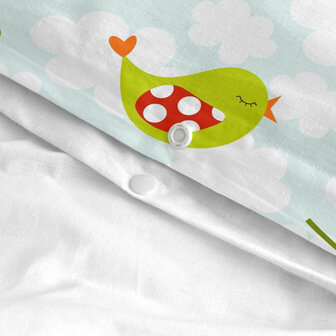Dekbedovertrek set HappyFriday Mr Fox Little birds Multicolour Bed van 80/90 2 Onderdelen 5