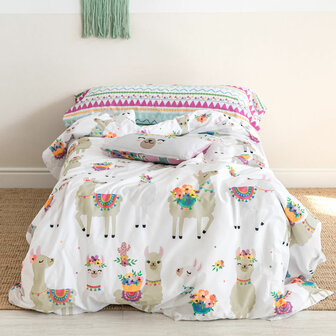 Dekbedovertrek set HappyFriday Moshi Moshi Cute Llamas Multicolour 2 Onderdelen 4