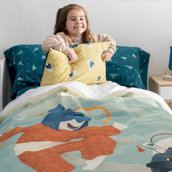 Dekbedovertrek set HappyFriday Mr Fox The warrior Multicolour Bed van 80/90 2 Onderdelen 2
