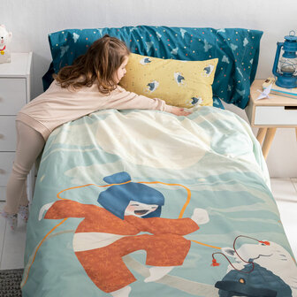 Dekbedovertrek set HappyFriday Mr Fox The warrior Multicolour Bed van 80/90 2 Onderdelen 5