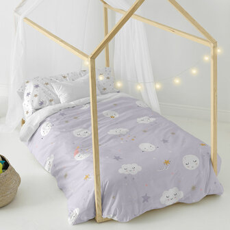 Dekbedovertrek set HappyFriday Moshi Moshi Moons Multicolour Bed van 80/90 2 Onderdelen 4