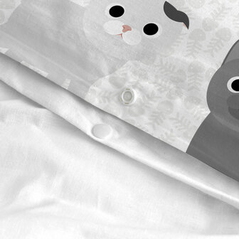 Dekbedovertrek set HappyFriday Mr Fox Cats Multicolour Bed van 80/90 2 Onderdelen 6