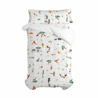 Dekbedovertrek set HappyFriday Mini Savanna Multicolour 2 Onderdelen 1