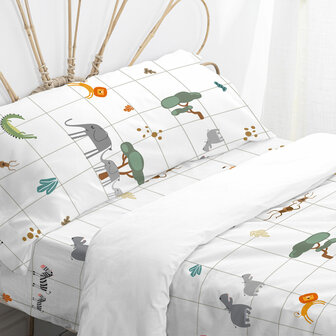Dekbedovertrek set HappyFriday Mini Savanna Multicolour 2 Onderdelen 2