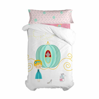 Dekbedovertrek set HappyFriday Multicolour Bed van 80/90 Assepoester 2 Onderdelen 1