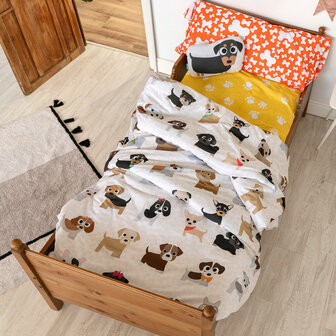 Dekbedovertrek set HappyFriday Multicolour Bed van 80/90 Hond 2 Onderdelen 2