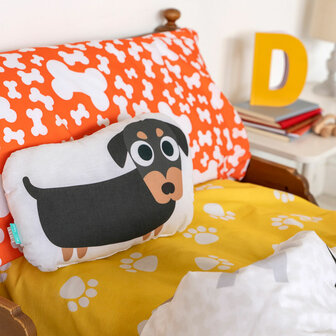 Dekbedovertrek set HappyFriday Multicolour Bed van 80/90 Hond 2 Onderdelen 4