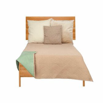 Omkeerbare sprei 240 x 260 cm Groen Beige (6 Stuks) 2