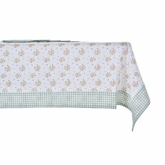 Tafellinnenset DKD Home Decor Blommor 150 x 250 x 0,5 cm Groen 3