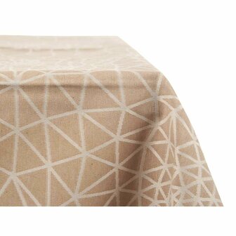 Tafelkleed Abstract Beige Jacquard Wit (140 x 180 cm) 4