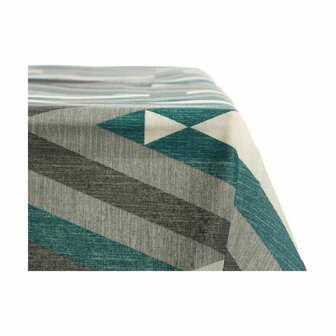Tafelkleed Dun canvas Anti-vlek Strepen 140 x 180 cm Groen (10 Stuks) 3