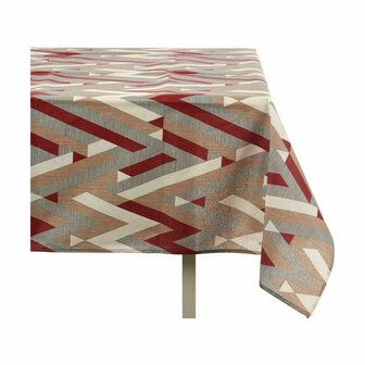 Tafelkleed Dun canvas Anti-vlek Strepen 140 x 180 cm Kastanjebruin (10 Stuks) 2