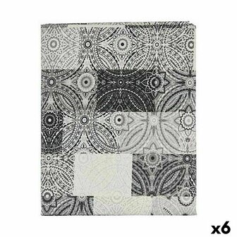 Tafelkleed Dun canvas Anti-vlek Tegel 140 x 180 cm Grijs (6 Stuks) 1