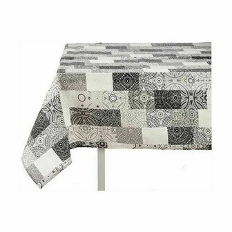 Tafelkleed Dun canvas Anti-vlek Tegel 140 x 180 cm Grijs (6 Stuks) 2
