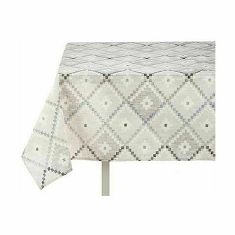 Tafelkleed Dun canvas Anti-vlek Ruiten 140 x 180 cm Blauw (6 Stuks) 2