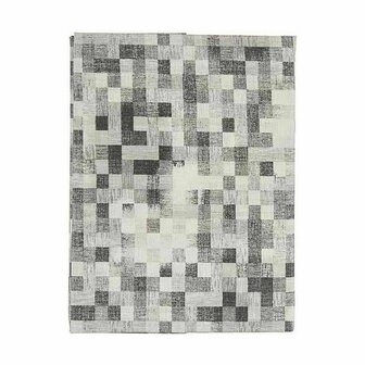 Tafelkleed Dun canvas Anti-vlek Ruiten 140 x 180 cm Grijs (6 Stuks) 3