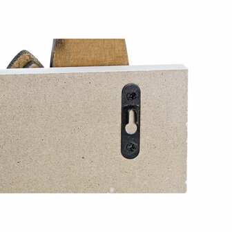 Wandkapstok DKD Home Decor Hout Huizen Stads 40 x 4 x 17 cm 3