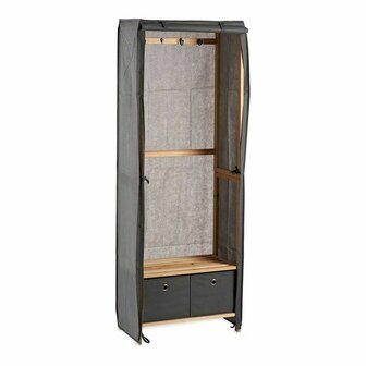 Kapstok Grijs Hout Stof (31,5 x 58 x 168 cm) 1