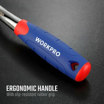 Ratelsleutel Workpro Double Drive 3/8&quot; 7