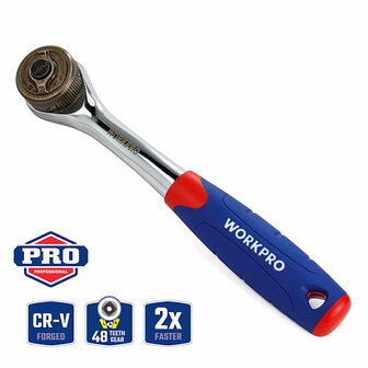 Ratelsleutel Workpro Double Drive 3/8&quot; 8