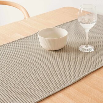 Tafelloper Belum Waffle Bruin Linnen 45 x 140 cm 2