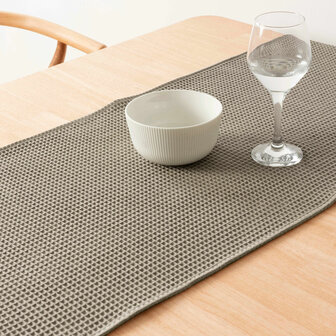 Tafelloper Belum Waffle Walnut 45 x 140 cm 2
