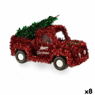 Decoratieve figuren Pick-up Klatergoud Rood Groen Polypropyleen PET 15 x 18 x 27 cm (8 Stuks) 1