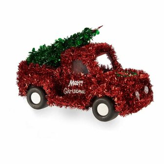 Decoratieve figuren Pick-up Klatergoud Rood Groen Polypropyleen PET 15 x 18 x 27 cm (8 Stuks) 2