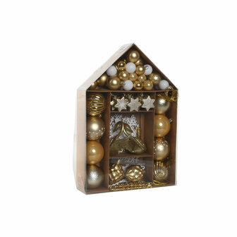Kerstballen Home ESPRIT Gouden Polyethyleen 28 x 7 x 40 cm (70 piezas) 1