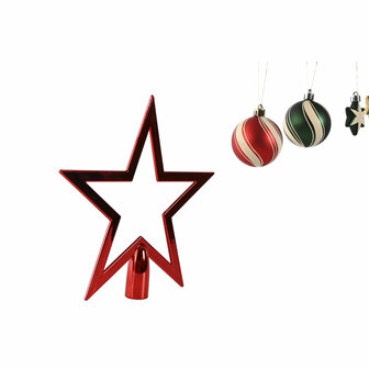 Kerstballen Home ESPRIT Rood Groen Polyethyleen 21 x 6,5 x 27 cm (53 Onderdelen) 2