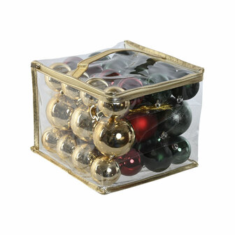 Kerstballen Home ESPRIT Rood Groen Polyethyleen 25 x 25 x 25 cm (41 Onderdelen) 4