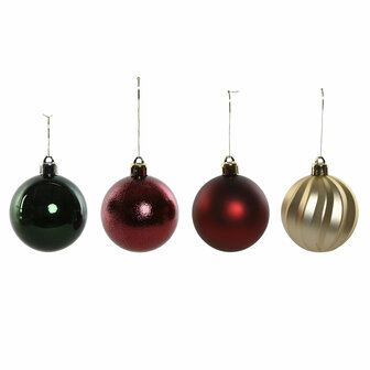 Kerstballen Home ESPRIT Rood Groen Polyethyleen 28 x 12 x 42 cm (34 Onderdelen) 1