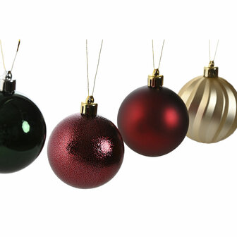 Kerstballen Home ESPRIT Rood Groen Polyethyleen 28 x 12 x 42 cm (34 Onderdelen) 3