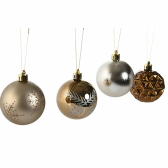 Kerstballen Home ESPRIT Brons Polyethyleen 16 x 16 x 26 cm (25 Onderdelen) 2